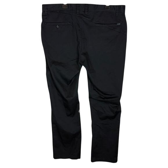 Volcom Chino Pants Men's 40 Black Stretch High-Rise Flat Front Classic - Picture 2 of 15